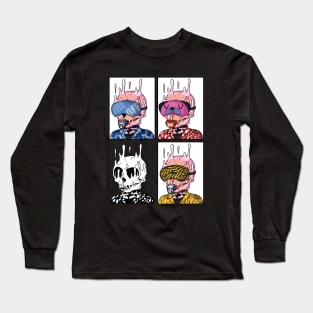 Tamarin Skull - Back to Sleep Long Sleeve T-Shirt